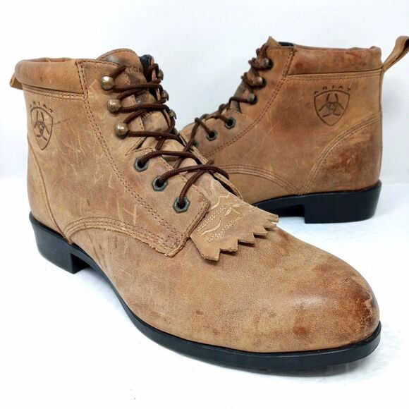 *READ* Ariat Heritage Ranger Kiltie Lacer Leather Work Boots - Men's Size 10 - Picture 1 of 14